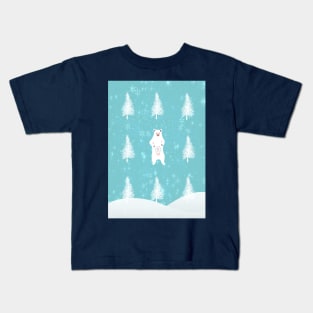 Christmas Dawn Bear Kids T-Shirt